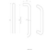 2 Pack | D-Shape Cabinet Pull Handle -138 x 10mm
