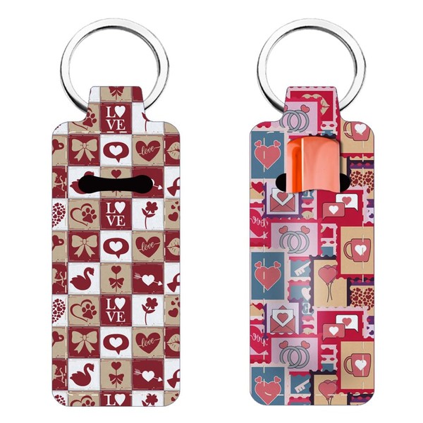 FREEBLOSS 2Pcs Chapstick Holder Keychain Lip Balm Holder Keychain Lightweight