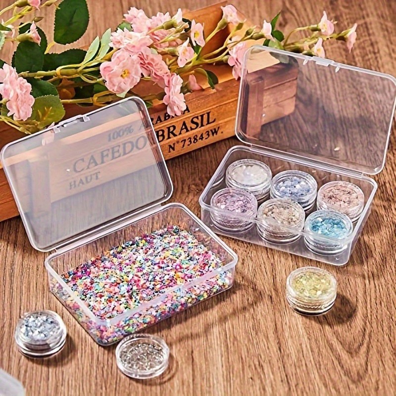 8-Piece Transparent Accessories Organizer - Square Mini Storage Box with