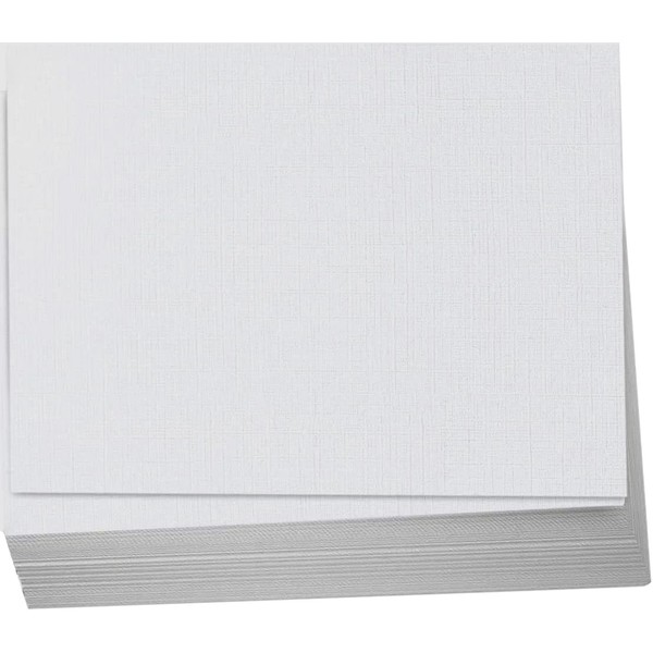 Hamilco - 5" x 7" Grey Linen Cardboard Paper Cards,