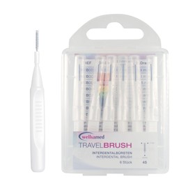 wellsamed Travelbrush Pack of 6 Interdental Brushes, ISO 0: 0.4 mm, Brush Size: 1.7 mm/XXXX Fine for Effective Cleaning of Interdental Spaces