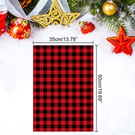 Whaline 120 Sheet Red Black Buffalo Plaid Christmas Wrapping Paper, 13.78" x 19.69" Gift Wrap Tissue Paper for DIY Crafts, Holidays & Occasions