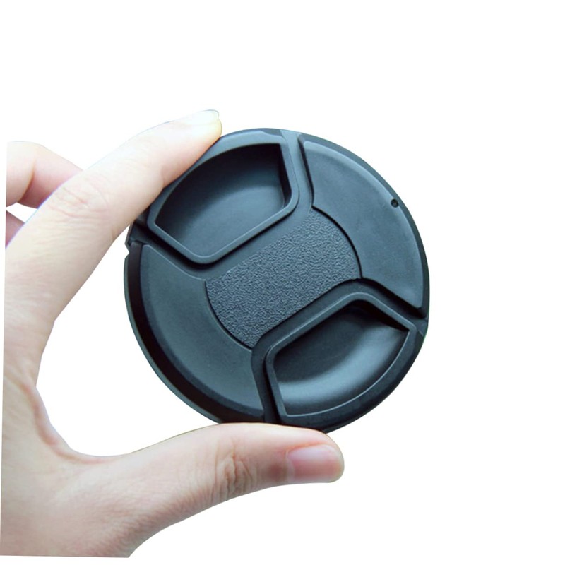 CAXUSD Front Lens Cover Black -Loss Leash Design Easy Pinch