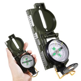 kodivenj Outdoor Compass, Marching Compass, Aluminium Alloy Material Compass, Suitable for Hunting, Hiking and Outdoor Activities, Shock and Waterproof, Precise Positioning