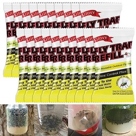 20 Pack Natural Fly Bait Refill, 20 * 30g Fly Trap Attractant Packets Work with All Reusable Flies Traps Outdoor, Fly Magnet Repellent Killer Catcher