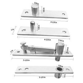 ZXFUTURE Zxfuture Door Pivot Hinges Heavy Duty Pivot Hinge for Wood Door, Stainless Steel Hidden Door Hinge for Secret Door, with 360 Degree Rotation, Invisible Pivot Door Hardware for Bookshelf.