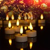 ENERJARY LED Tea Light Candles with Timer Flickering Flame 12pcs