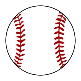 30 baseball stickers labels envelope seals 1.5" round party favors decorations