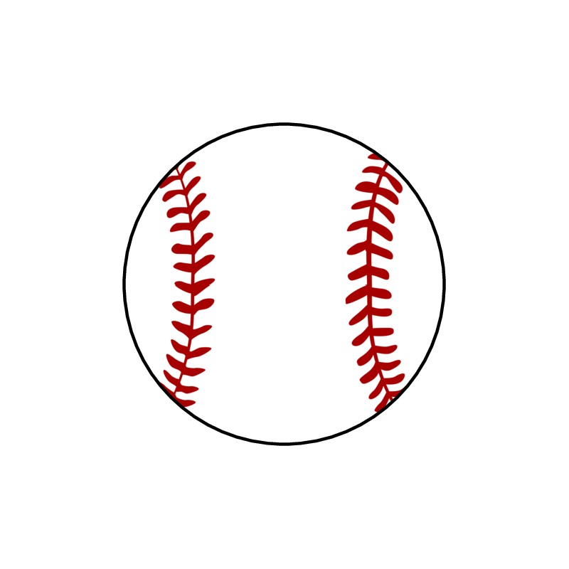 30 baseball stickers labels envelope seals 1.5" round party favors