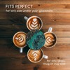 1 x Round Coaster - Teal Aqua Marble Effect Ink