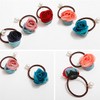 Ruihfas 5Pcs Girls Women Pearls Flower Hair Accessories Elastic Hair