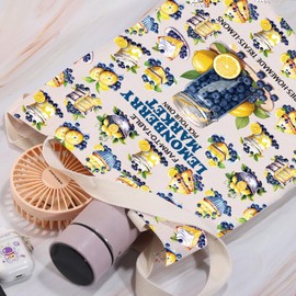Lemonberry Market Tote Bag Lemon Blueberries Lover Gift Farmers Market Aesthetic Shopping Bag Fruits Lover Gift (Lemonberry Market)