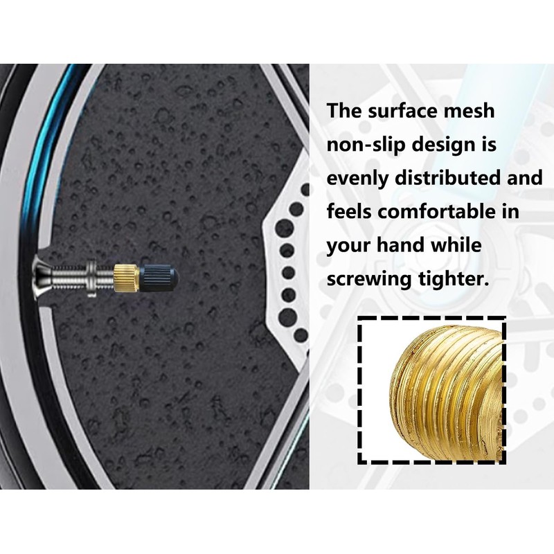 KAPSING Bicycle Valve Adapter Set, 5 Brass Valve Adapters and