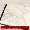 HARFINGTON 4 in 1 Ruler Set 20cm Straight Ruler Protractor