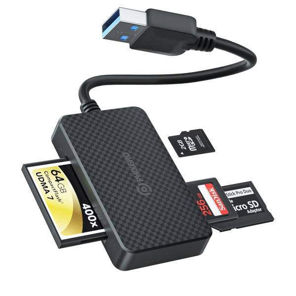 PHIXERO Memory Card Reader SD Card Reader 4-in-1 SD/CF/MS/Micro SD