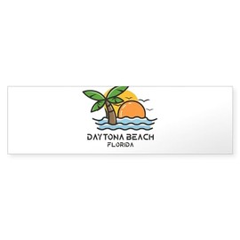 CafePress Florida Daytona Beach 10"x3" Rectangle Vinyl Bumper Sticker Car Decal