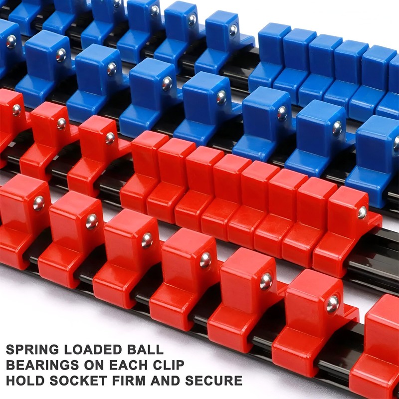 6 Pieces Socket Organizer Holder, Holds 86 Sockets, Socket Rails,