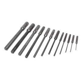 Mayhew Tools 62254 Pilot Punch, 12-Piece Set, Black Oxide Finish