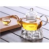 Sun's Tea Universal Solid Crystal Glass Ultra Clear Teapot Warmer