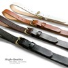 Men's Solid Brass Roller Buckle Genuine Full Grain Leather Belt