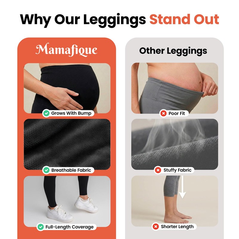 Maternity Leggings for Women Over the Belly Support – Ultra