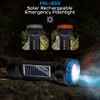 Solar Rechargeable Emergency Flashlight (Silver)