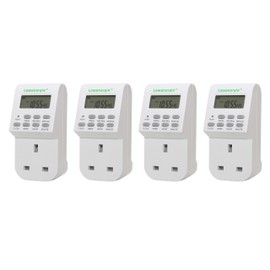 Lowenergie 7 Day Programmable Digital Plug-In Electronic Timer socket 12-24 hour (4)