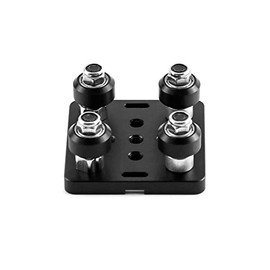 TUZUK Mini V Gantry Rod Plate with Wheel for V Groove Aluminum Profile 3D Printer Accessories Parts Set for CNC Kossel Nema 23 Black Wheel