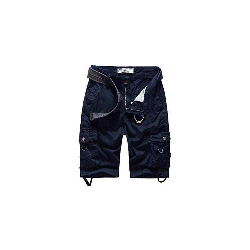 FOURSTEEDS Bermudas cargo de algodón de ajuste relajado casual con