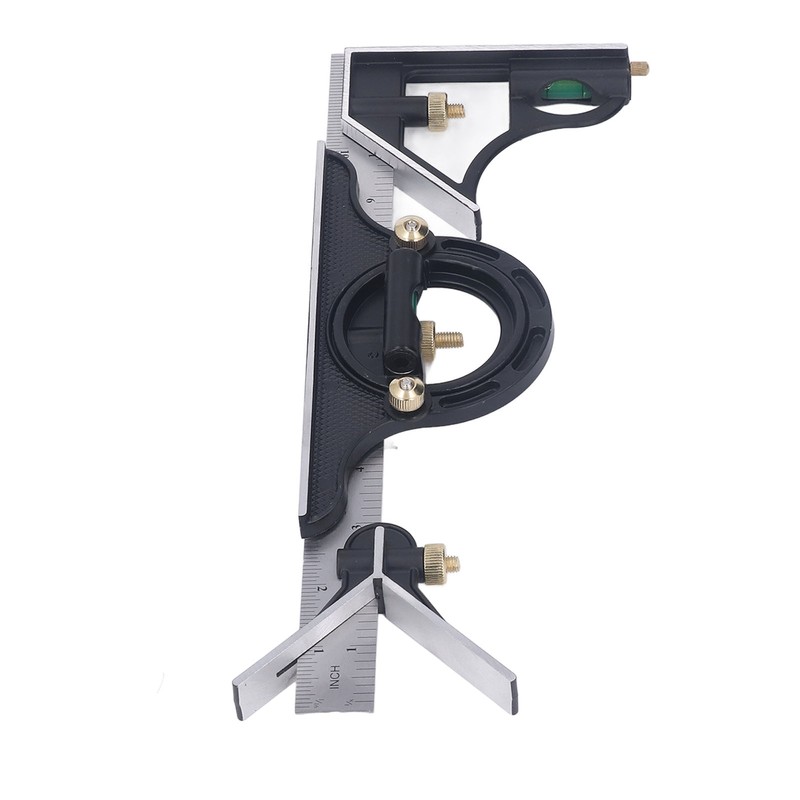 300MM Combination Square Length Depth Angle Measuring Ruler Stainless Steel