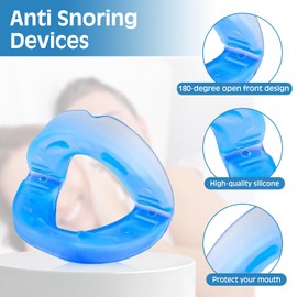 Infreecs 2PCS Anti Snoring Mouthpiece Devices, Effective Stop Snoring Aids, Anti Snore Mouth Guard for Men Women with Storage Case, Prevent Bruxism & Snore, Sleep Apnea Mouthpiece for Good Sleep