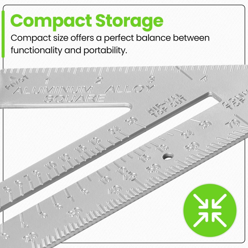 Hardys 7" Aluminium Combination Square - Straight Edge Tri Speed