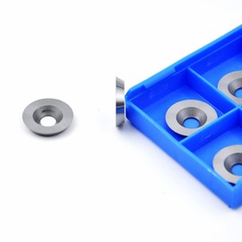 CDBP 18mm(.709”) Round Tungsten Carbide Insert Replacement Cutters, R18×3mm Indexable Carbide Cutter for Full and Pro Size Finisher Wood Turning Lathe Tools, 3 Pcs