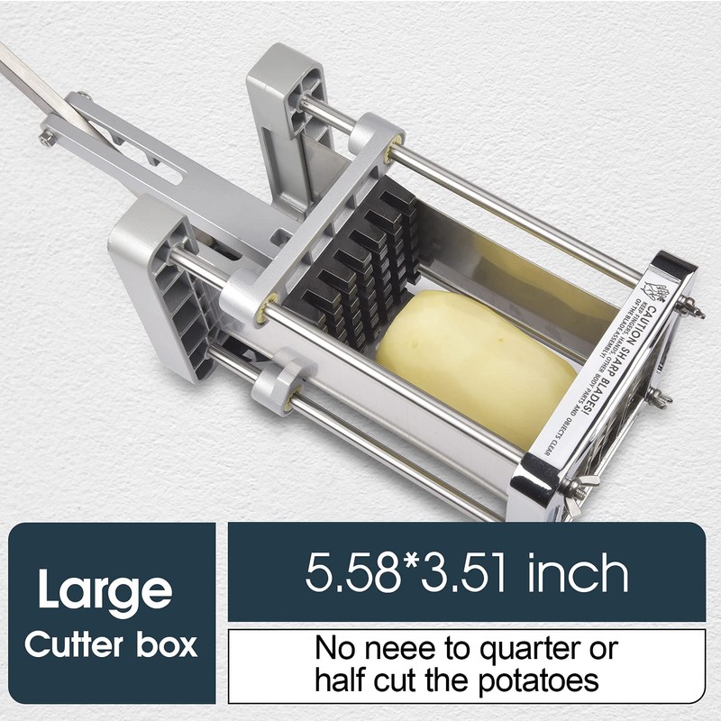 French Fry Cutter, Sopito Professional Potato Cutter Stainless Steel with