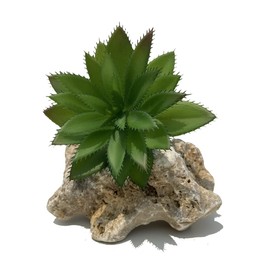 XIYUAN Succulents Plants Artificial Fake Plant Deco 12.5 Inch Green Artificial Aloe Vera Plants Artificial Agave Plant，for Bathroom Shelf Decor,Desk Plant for Home & Office Decor (Green)