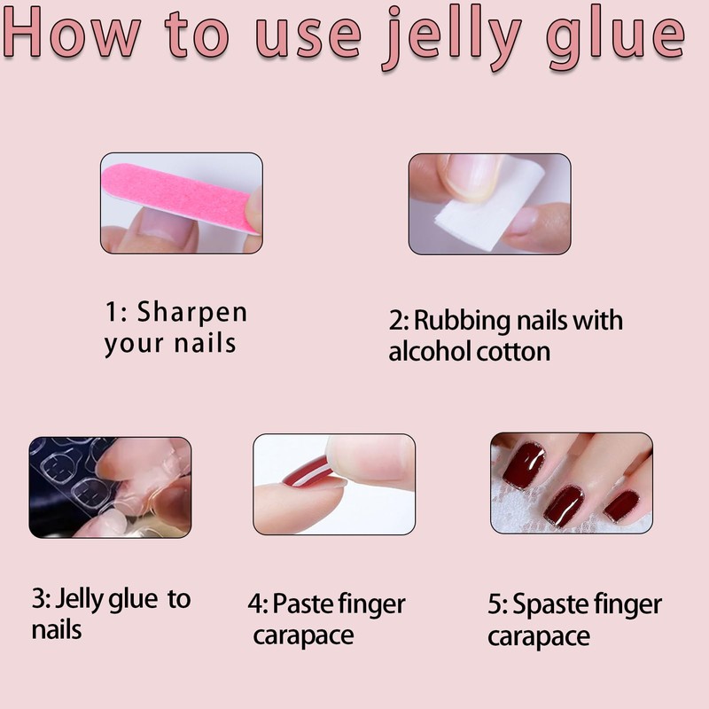 Acrylic Press on Nails Medium Square Fake Nails White French