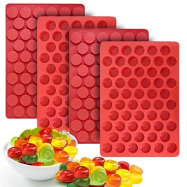 4Pack 55 Cavity Cylinder Candy Mold - Mini Round Column Silicone Mold for Gummy, Chocolate, Truffles Ganache, Jelly, Pralines, Caramels, Keto Snacks