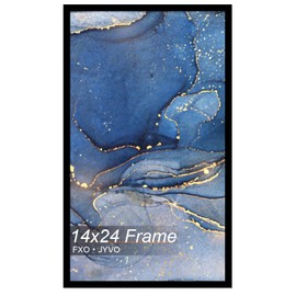 Fxojyvo 14x24 Poster Frame, Black Frame for 14 x 24 Inch Picture Poster Photo, Light Weight and High Transparent 14 by 24 Frame for Wall - 1 Pack/Black/14 x24