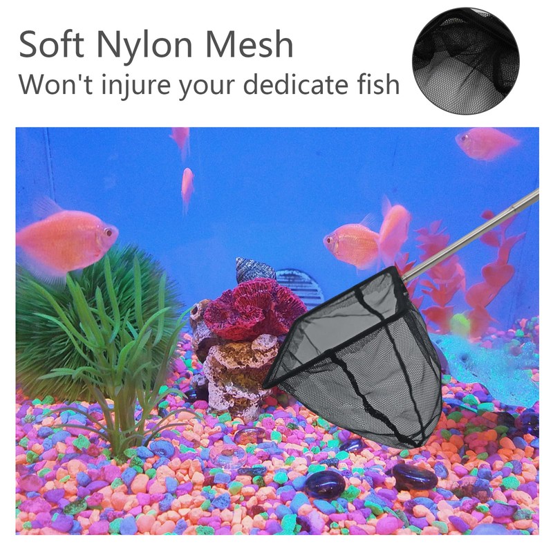 Anseom 1 Piece Telescopic Aquarium Fish Net Telescopic Fish Net