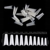 Natural Coffin Acrylic Nails-500pcs Half Cover Nails Coffin Shaped Ballerina