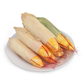 Hagao Fake Corn Husks Artificial Vegetables Simulation Corns Fake Vegetable for Home Kitchen Decoration 8PCS