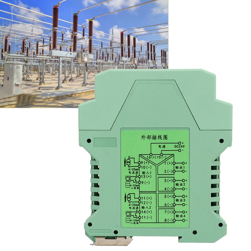 DC Signal Isolator 2 in 4 Out Current Transmitter 4‑20mA