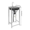 Commercial Stainless Steel Single Bowl Sink,Free Standing Utility Sink with