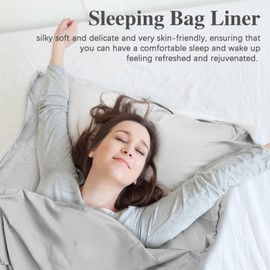 Ultralight Summer Sleeping Bag, Ultralight Sleeping Bag, Small Pack Size [220 x 90 cm], Outdoro Grey Summer Travel Sleeping Bag, Hut Sleeping Bags & Liners