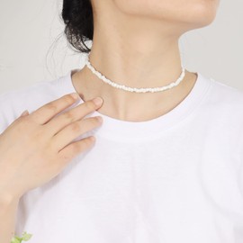 Bohemia Beaded Beads Choker Necklace for Women Seashell Pendant NecklaceSummer Beach Lover Gifts Seashell Jewelry Gifts