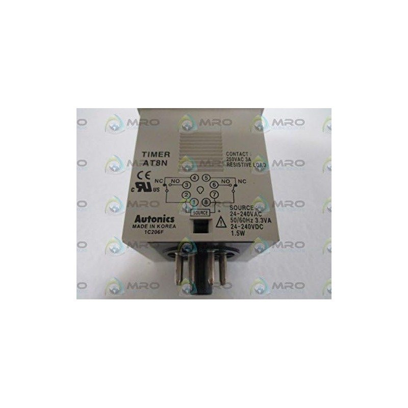 AUTONICS AT8N-24-240 Multi-Function Timer, 0.05SEC-100HR, 100VAC-240VAC