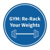 Signs ByLITA Circle GYM: Re-Rack Your Weights Sign (azul) -