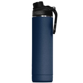 ORCA Hydra 22oz | Insulated, Stainless Steel Water Bottle with Powder Coat Finish & Silicone Grip Whale Tale Handle, Dishwasher Safe Sports Bottle — Navy