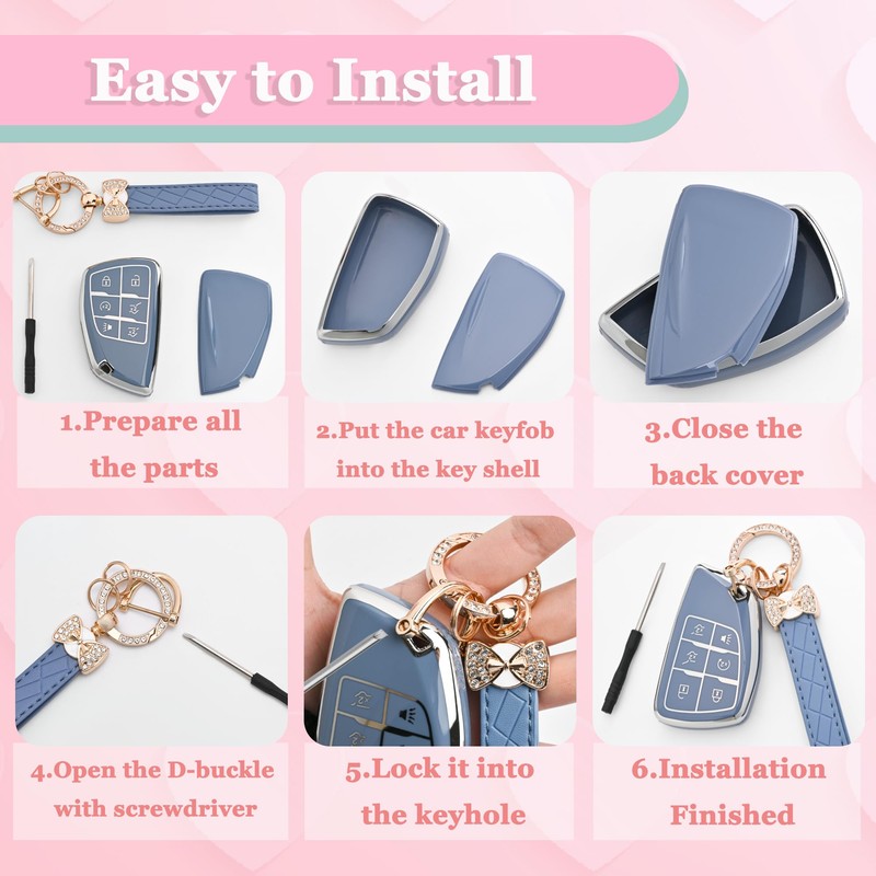 for Chevy Key Fob Cover - Soft TPU Protection Case
