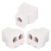 AIMIJIA 3Female Telephone Splitter Adapter Cable,Telephone Landline Cable Connector and